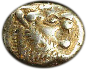 Λυδικό νόμισμα ήλεκτρου. Picture cc-by-sa Classical Numismatic Group, Inc.